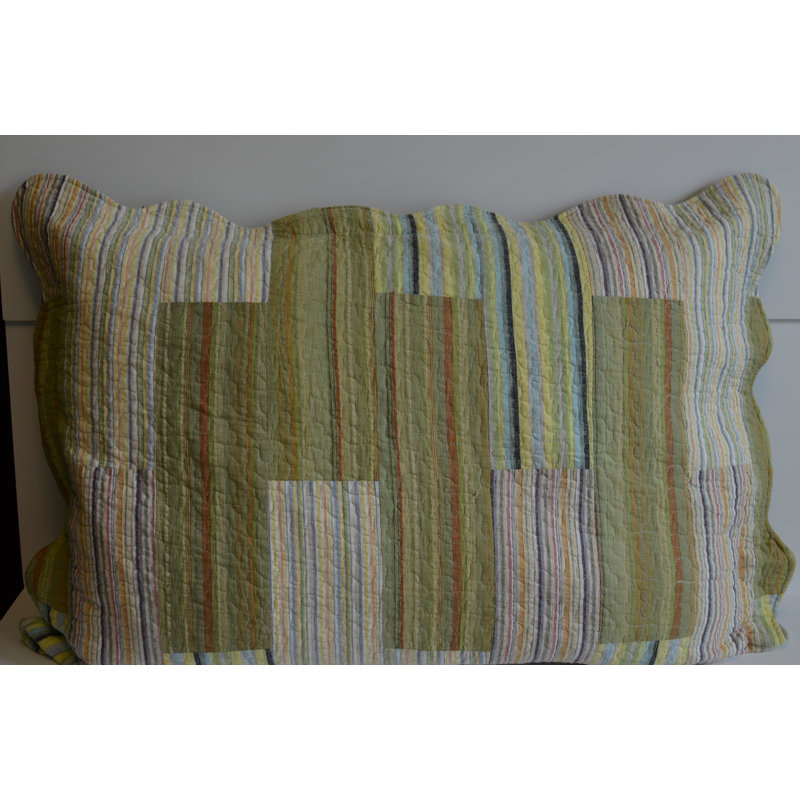 Camping Patchwork Patchwork Sham Set, Euro