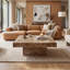 Table basse moderne avec un design texturé élégant-491887726