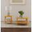Round Wooden Coffee Table With Bottom Shelf