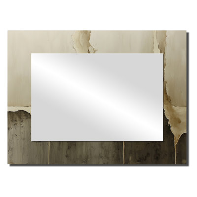Ephemeral Pathways Drip Painting II - Abstract Mirror Wall Art - Printed On Metal
