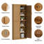 Armoire de rangement pour garde-manger 67 po x l 31 po avec tablettes réglables Buffet d'angle pour cuisine, salon-260333452