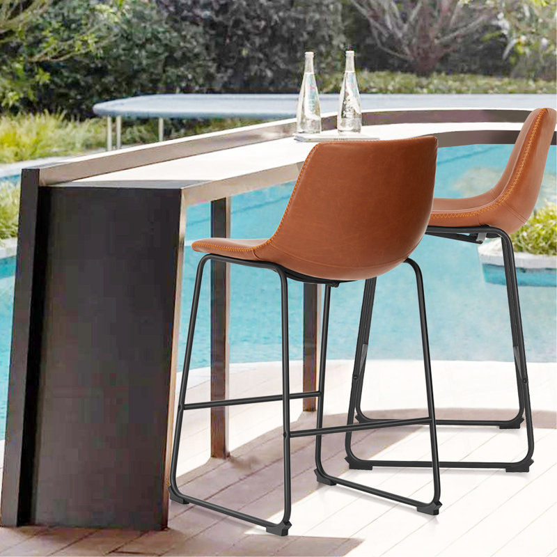 Comfortable And Stylish Counter Height Bar Stools With Ergonomic Design And Premium Leather Upholstery