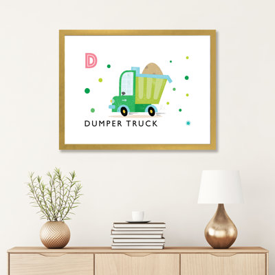 D Is for Dumper Truck - impression d'art graphique