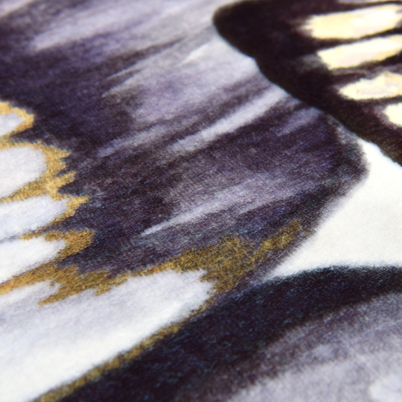 Cluster of Butterflies Multicolor Synthetic Washable Rectangular Area Rug