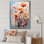 Oeillets, représentation multicolore acrylique I - impressions murales florales et botaniques