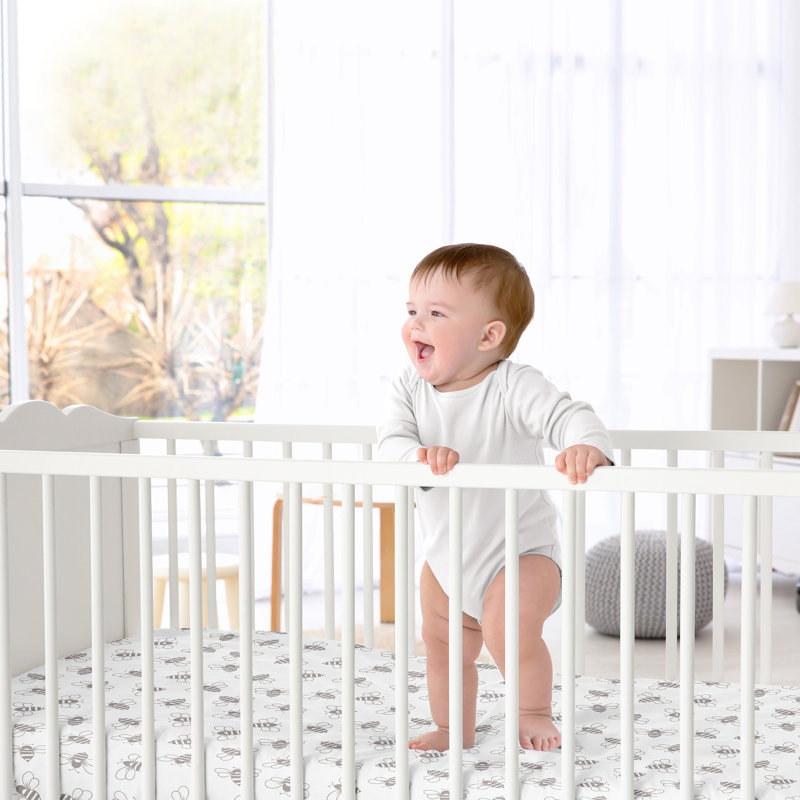 Bees Animals - Piece Standard Crib Fitted Sheet