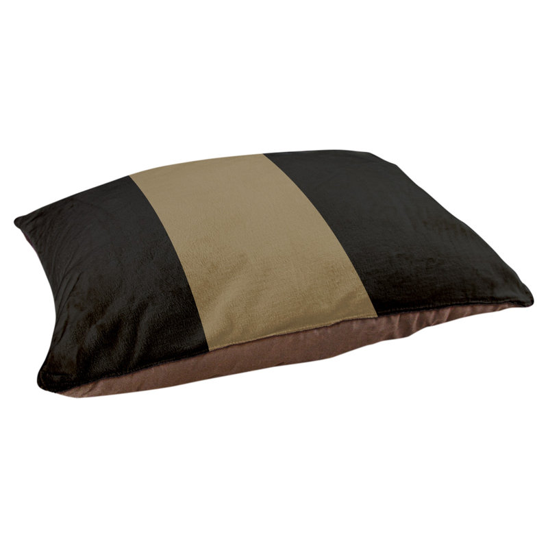 Coussin Designer, Petit (L 18 po x l 28 po), Noir / or métallique