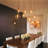 7-Light Glass Kitchen Island and Cluster Pendant-2110260153