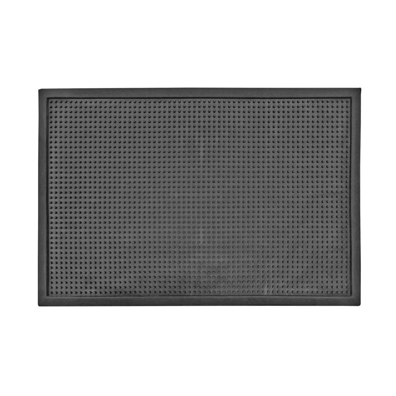 Dot Sanitizing Doormat in Black, 1cm H x 60cm W x 80cm L