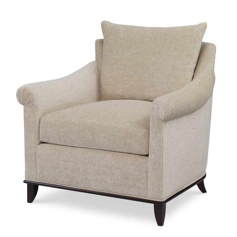 Drake Upholstered Armchair, Espresso, Elise Linen