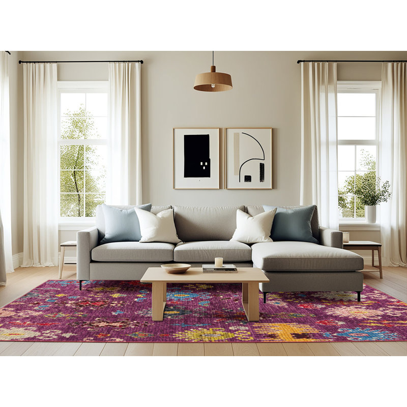 Abstract Indoor Rug, Rectangle 6' x 9'