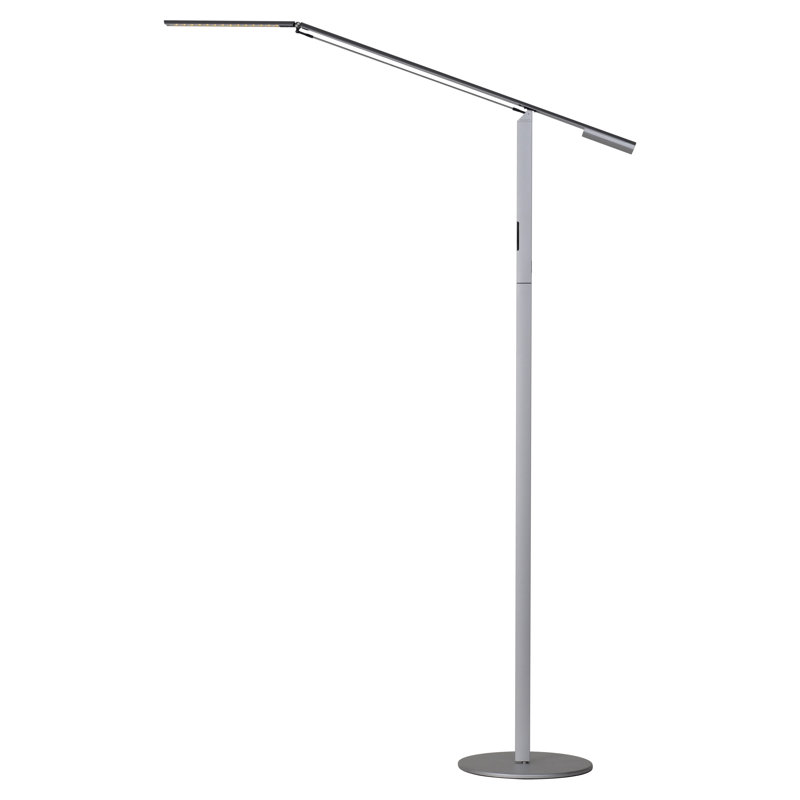 Lampe de travail sur pied 45 po Equo, Argent, Tiède