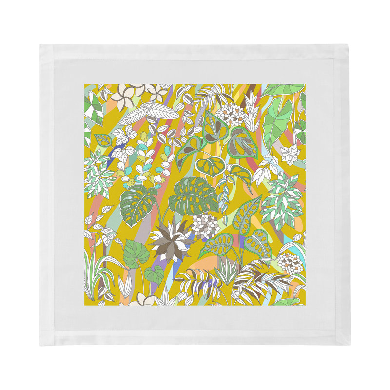Sabi Jungle Cotton Sateen Dinner Napkins, Dijon