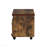 Weathered Oak & Black Finish File Cabinet