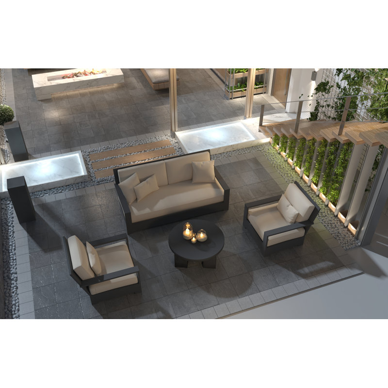Maximus Coffee Table, Black, 16" H x 35" L x 35" W