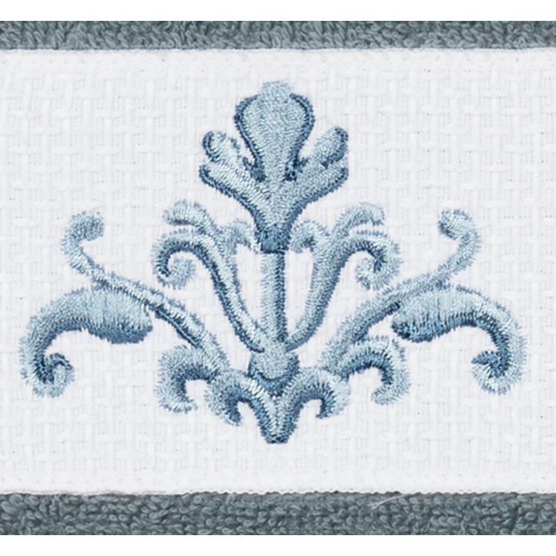 Essuie-mains en coton turc à ornements, Bleu sarcelle