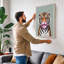 Tiger's Playful Gaze Modern - Print-136776318-136776319