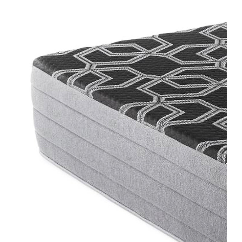 Grand matelas avec housse de glace - Améliore la qualité du sommeil Argent, graphite et cuivre Gel réduit le mouvement du corps Bruit de 12 po Taille améliore la circulation de l'air Fournit un meilleur soutien Argent