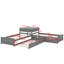 Lit plateforme simple en L avec lit gigogne et bureau-1728328659