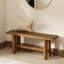 Banc en bois massif récupéré de 43 po de largeur-1037114560