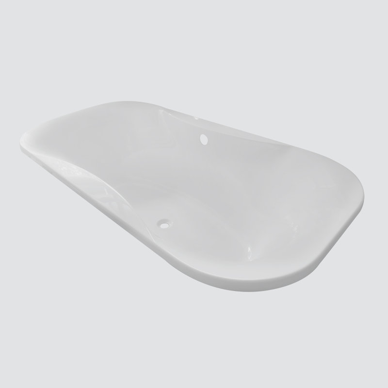 Signature 70'' x 35'' Soaking Acrylic Bathtub, White