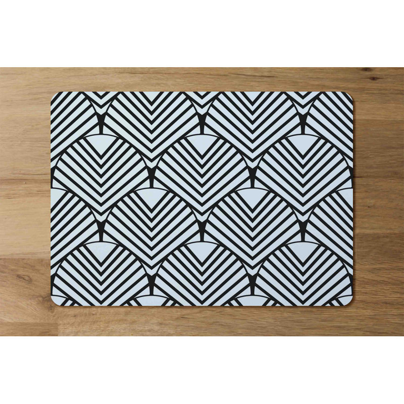 Trinidad Polyester-Coated Hardboard Geometric Rectangle Placemat