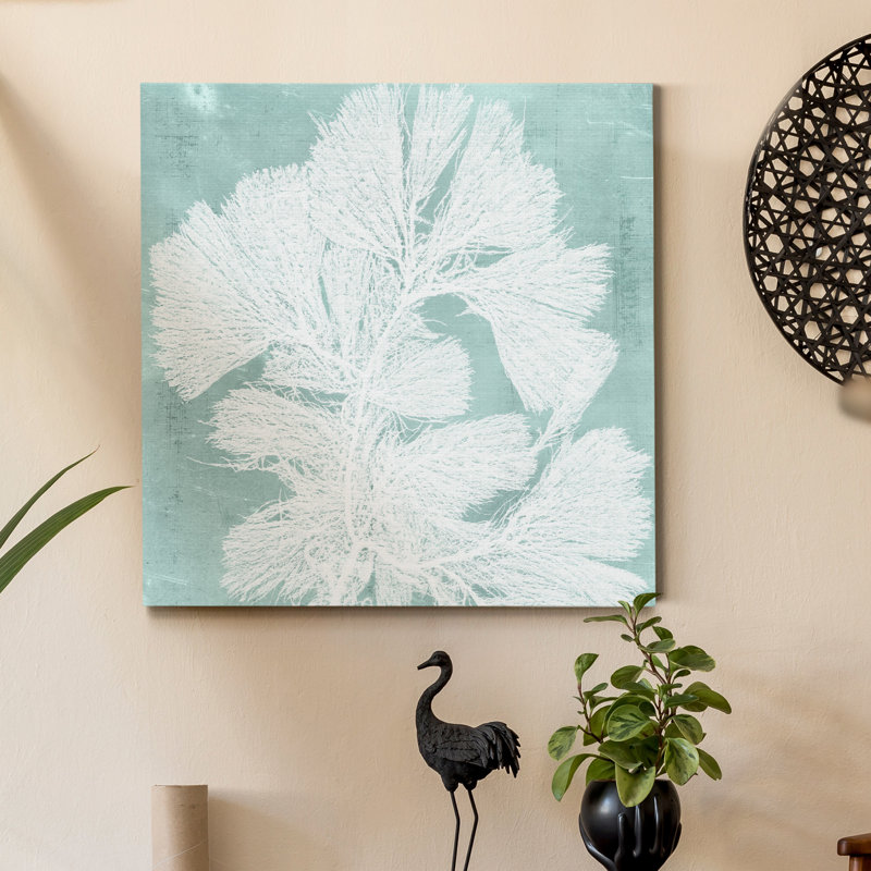 « algues on aqua iv », reproduction de peinture sur toile tendue, H 32 po x l 32 po x P 1 po