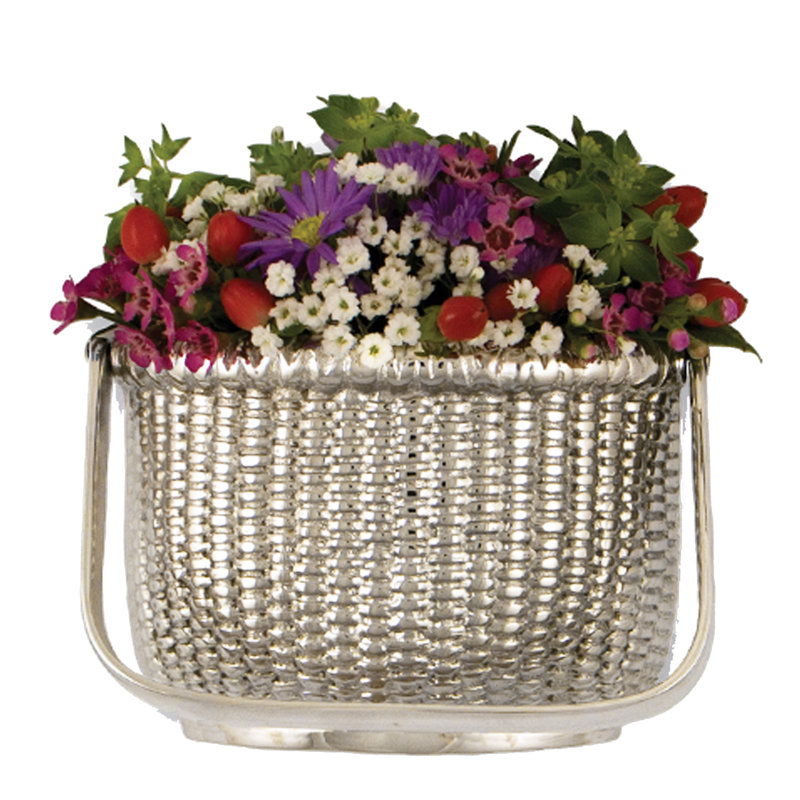 Nantucket Basket Door Knocker, Nickel Silver