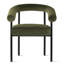Chaise rembourrée moderne avec accoudoirs courbés-19420281