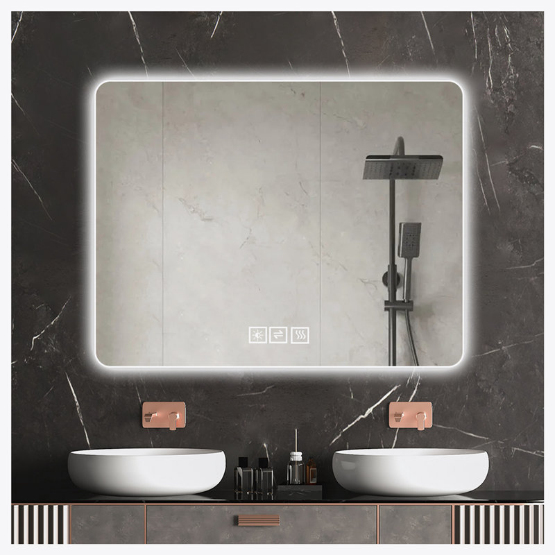 Bathroom Mirror With Led Lights Front And Backlit