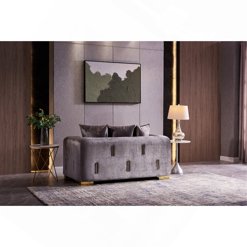 Causeuse de style moderne en argent
