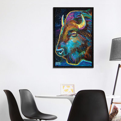Galactic Buffalo by Robert Phelps - Painting on Canvas