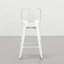 De 2 tabourets de comptoir en métal, 24 pouces, blanc vieilli, dossier confortable pour la cuisine, tabouret de 24 po (2) - Sièges confortables avec dossiers et repose-pieds incurvés, entretoise de construction stable