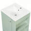 Meuble-lavabo autoportant compact de 20 pouces avec lavabo en céramique, tiroir à fermeture en douceur et tablettes latérales ouvertes pour les petits espaces-2080385653