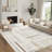 Modern Machine Washable Rug for Living Room Abstract Geometric Non Slip Ultra Thin Throw Rug Foldable Soft Stain Resistant Striped Accent Rug for Bedroom-1248662315