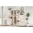 Multifunctional Left-Right Combination Hall Cabinet (Can Be Used Separately) With Storage And 4 Hooks, Storage Cabinet/ Hall Tree 2 In 1 For Living Room, Kitchen And Hallway-298050041