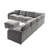 Terencio 132" Modern Modular Storage Sectional Sofa with Hassle-free Assembly -1735251