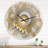 Glowing Fractal With Recursive Curves - Modern wall clock-73142813