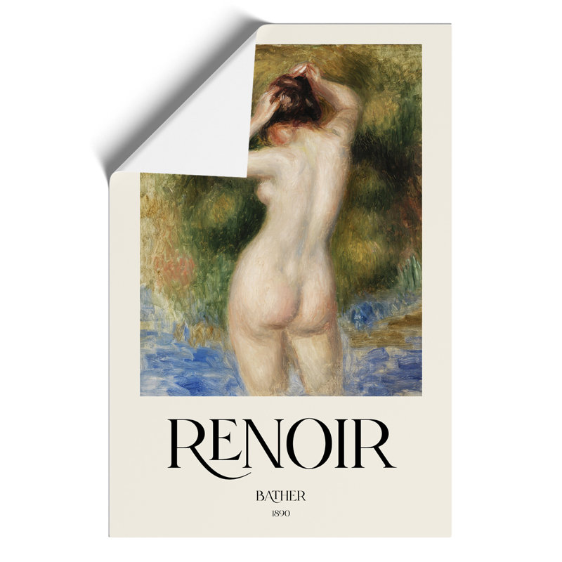Bather by Pierre-Auguste Renoir - No Frame Painting, 59cm H x 42cm W x 0.1cm D