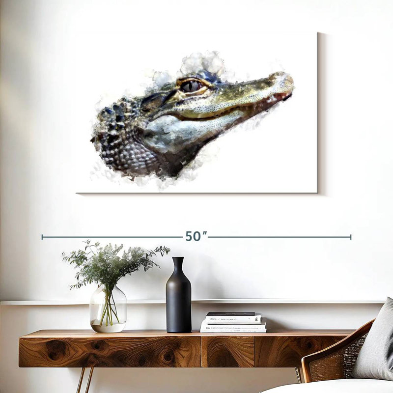 Tête de crocodile Crowle, H 26 po x l 39 po