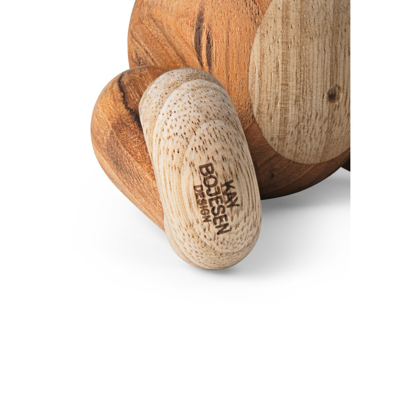 Monkey X DBU Man Monkey 2024 Teak/Limba, 7.3" H x 7.7" W x 2.6" D