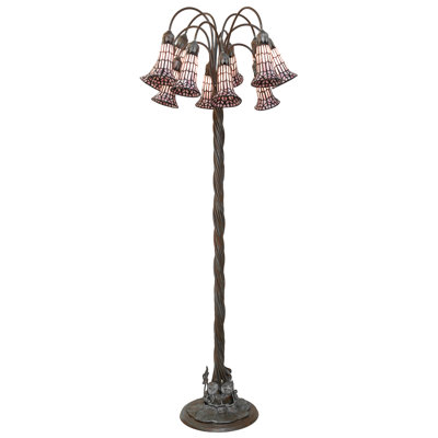 Lampe sur pied en vitrail 61 lumières de 61 po de haut Pond