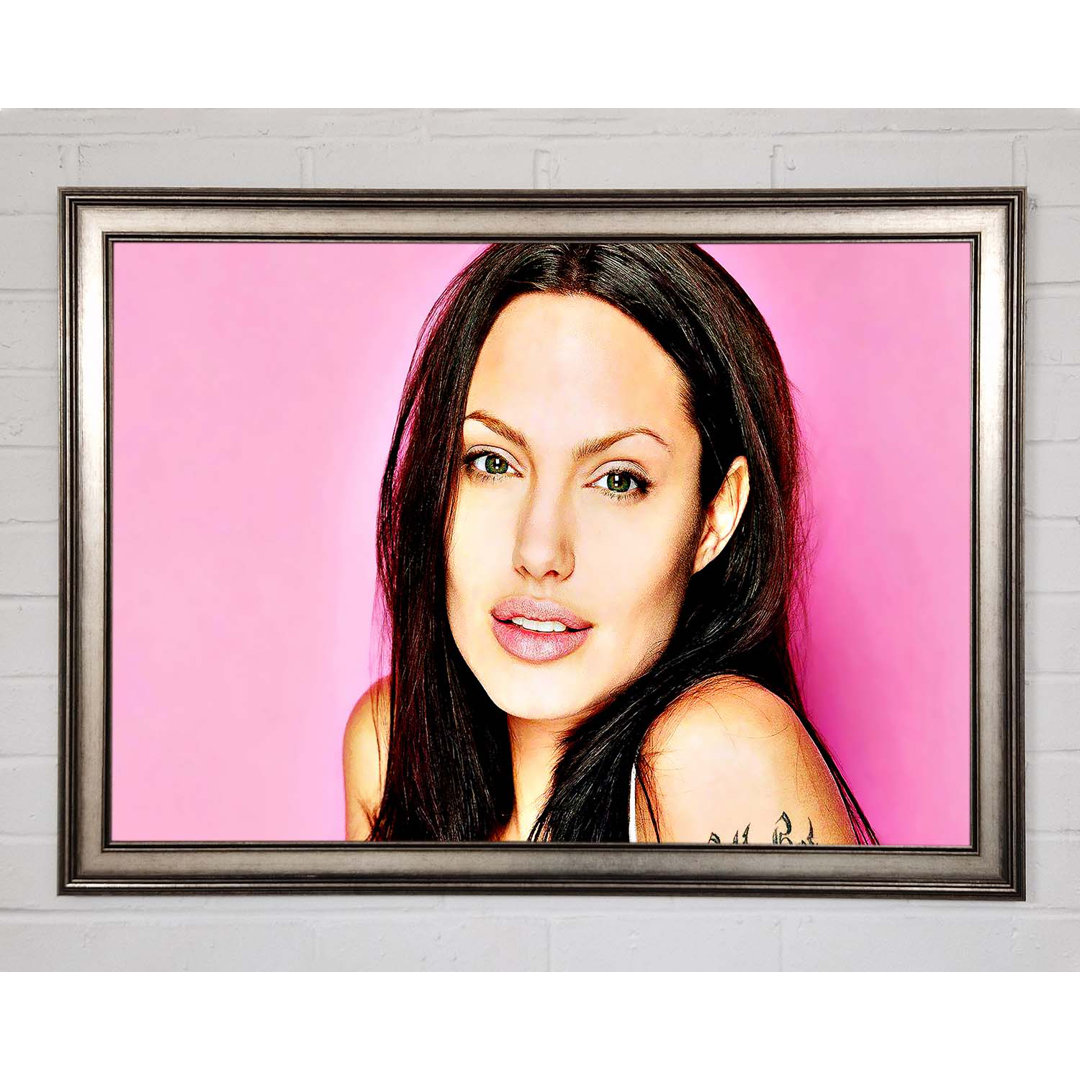 Angelina Jolie Pink - Einzelner Bilderrahmen Kunstdrucke