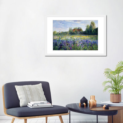 «Evening At The Iris Field» encadré sur papier par Timothy Easton