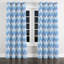 Rideaux occultant Boho - Rideau à œillets contemporain à chevrons bleu et blanc Boho - 1 panneau-870864650-870864654
