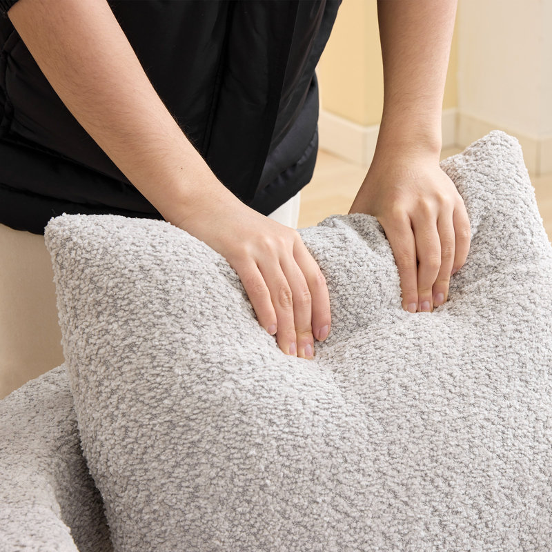 Chaise avec accoudoirs pivotants 29 po Loop, Gris chenille