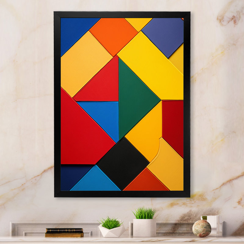 «Herson Baseball Vibrant Bases», reproduction sur toile, Cadre photo noir, H 32 po x l 24 po x P 1 po