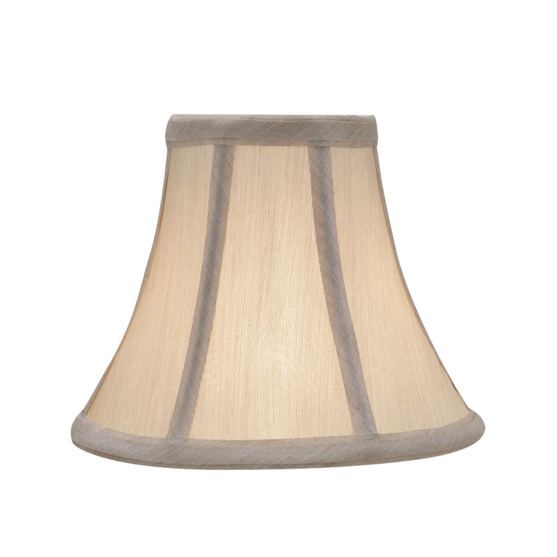 Abat-jour cloche en soie / shantung 5 po (à pince), Beige
