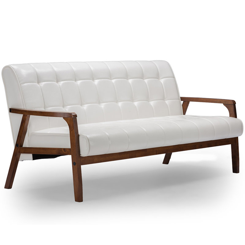 Canapé Latitude Run® Studio Mid-Century Latitude Run® Studio - blanc, Similicuir blanc