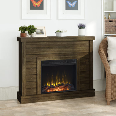 Alaya 47.38'' W Electric Fireplace & Mantel Package with 4600 BTU